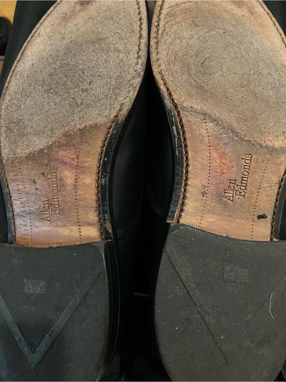 Allen Edmonds Black Cap-Toe Oxfords